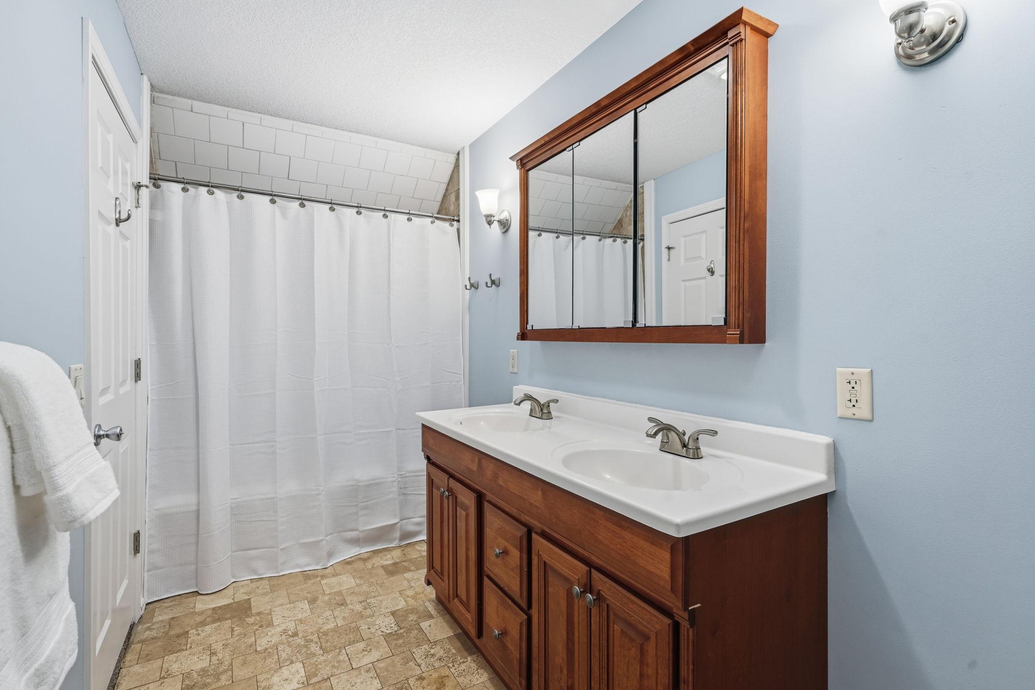 Primary full bath with dual sinks