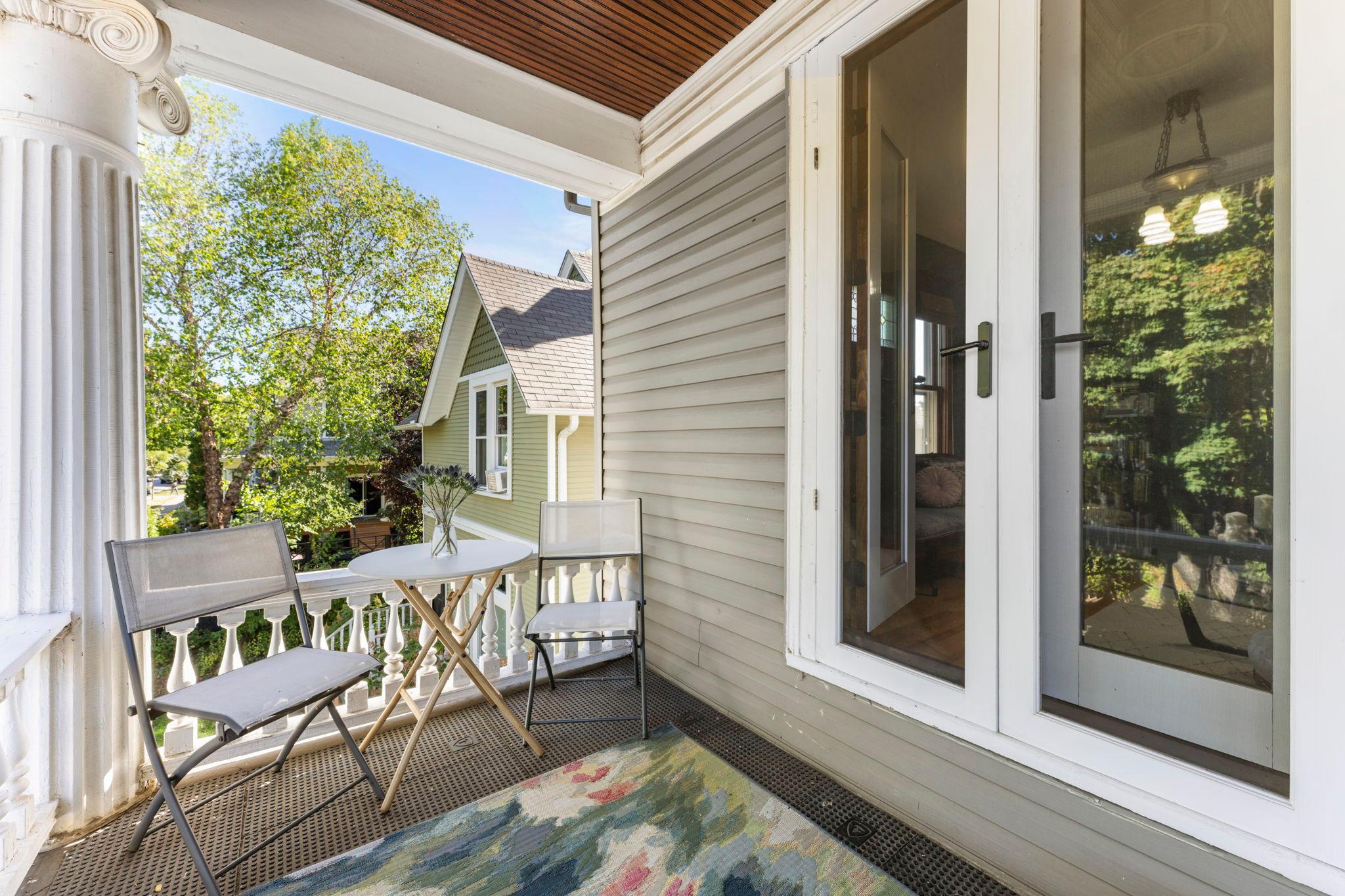 Porch upper level left side (if facing the house)