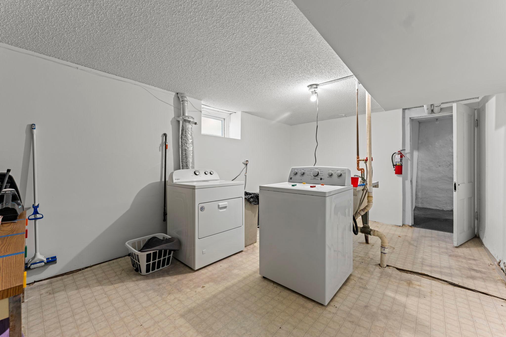 Shared laundry in basement
