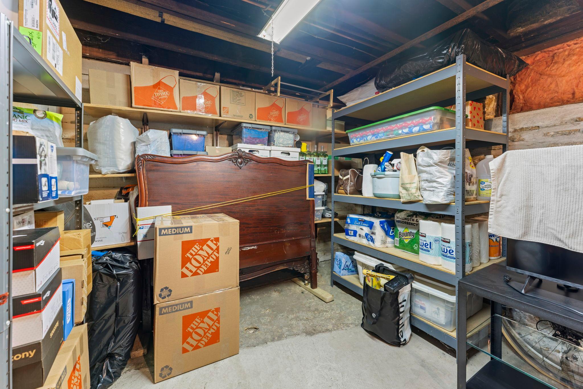 Private locked storage area