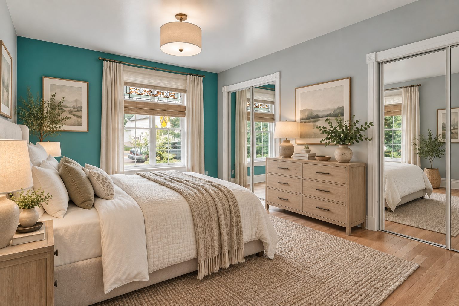 Virtually Staged MF Bedroom