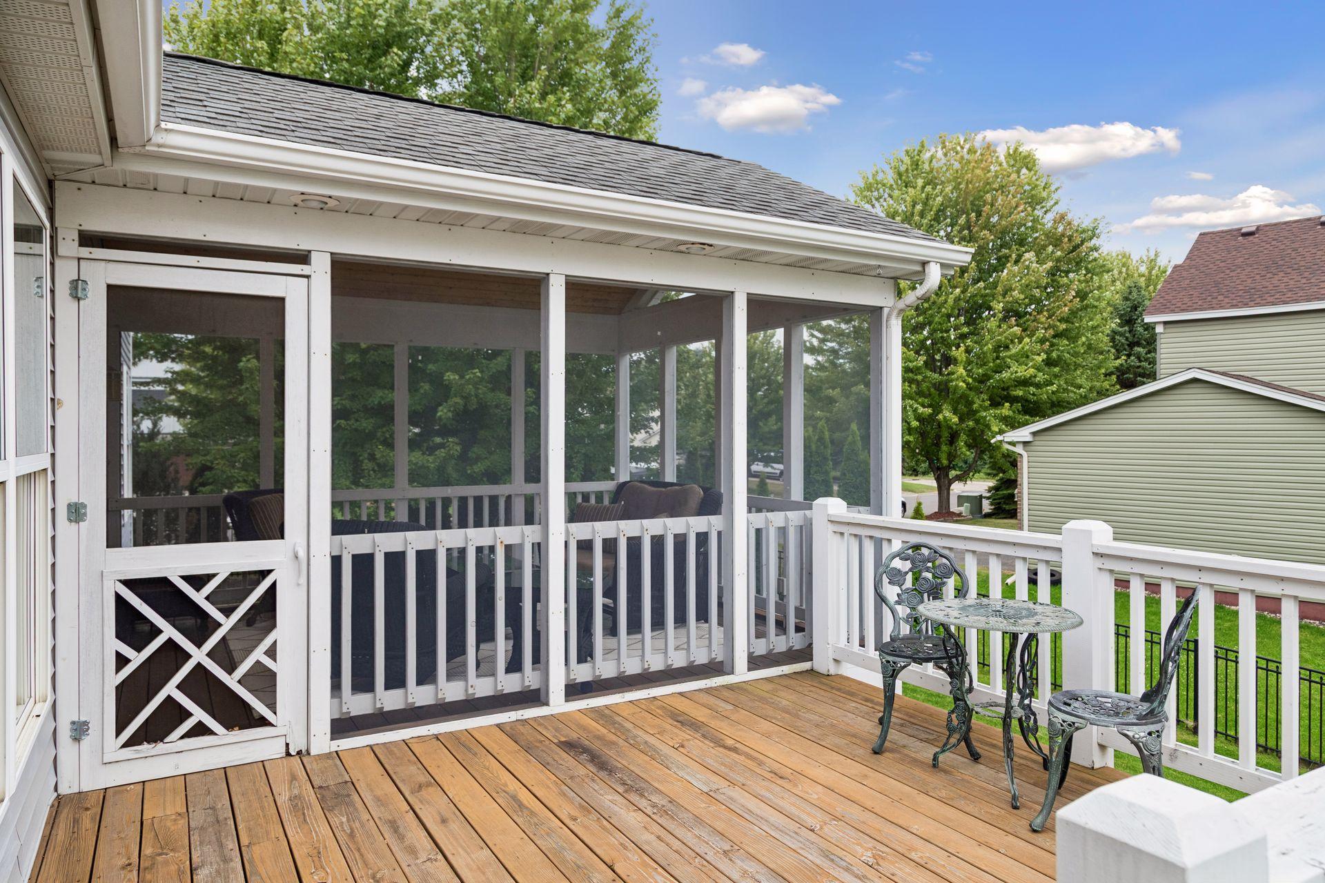Outdoor living continues onto the spacious deck just off the screened in porch, providing additional room for dining, grilling, and entertaining.