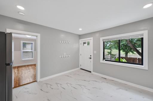 Spacious refreshed kitchen access to side patio
