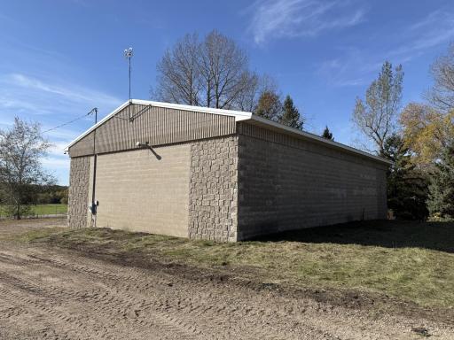 Concrete Block with steel roof, insulated and ready. 2-14' x 12' doors. 16' sidewall height