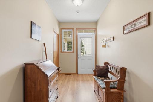 Sunny west-facing foyer is a cheery welcome to guest