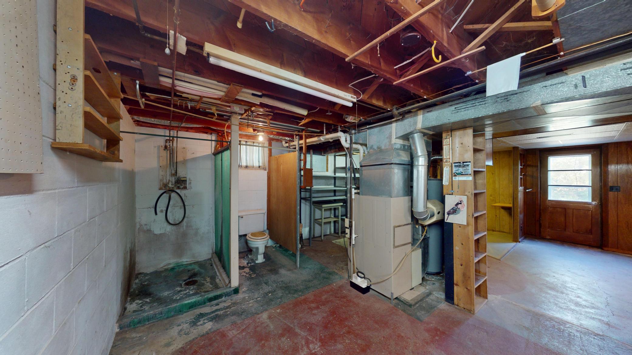 Basement bathroom/mechanicals