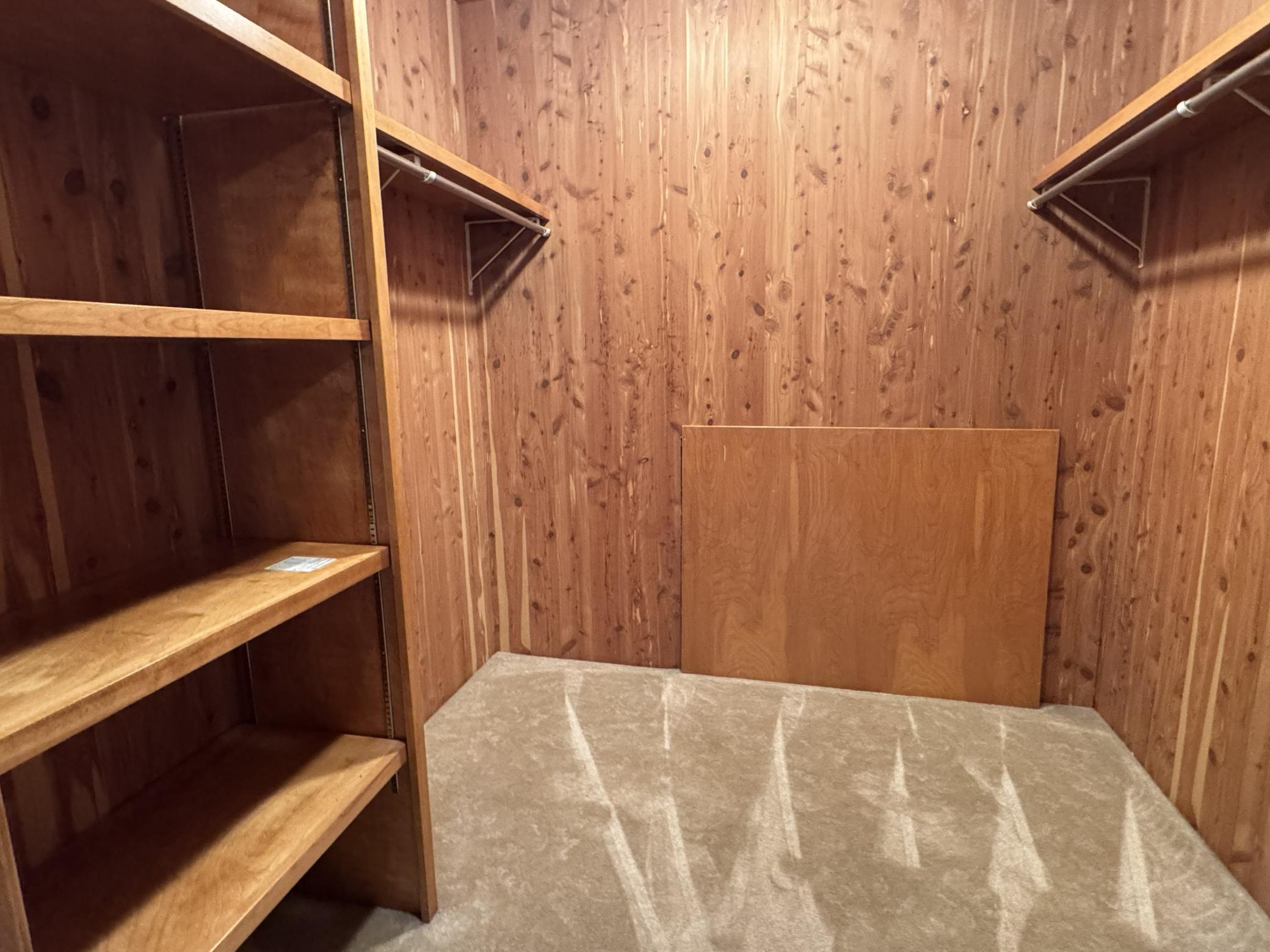 Primary Bedroom Cedar Walk In Closet
