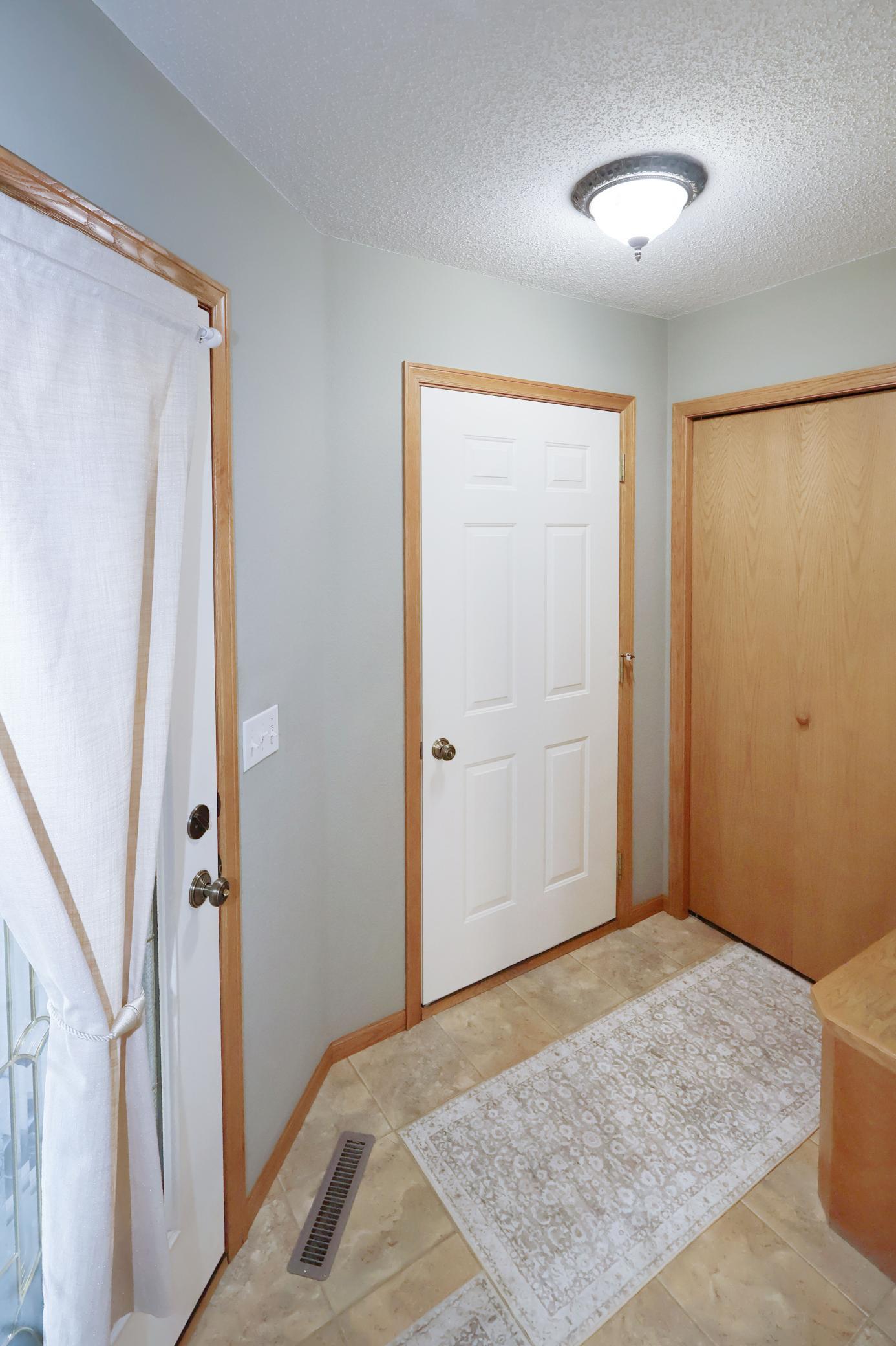 The front entry and garage entry.