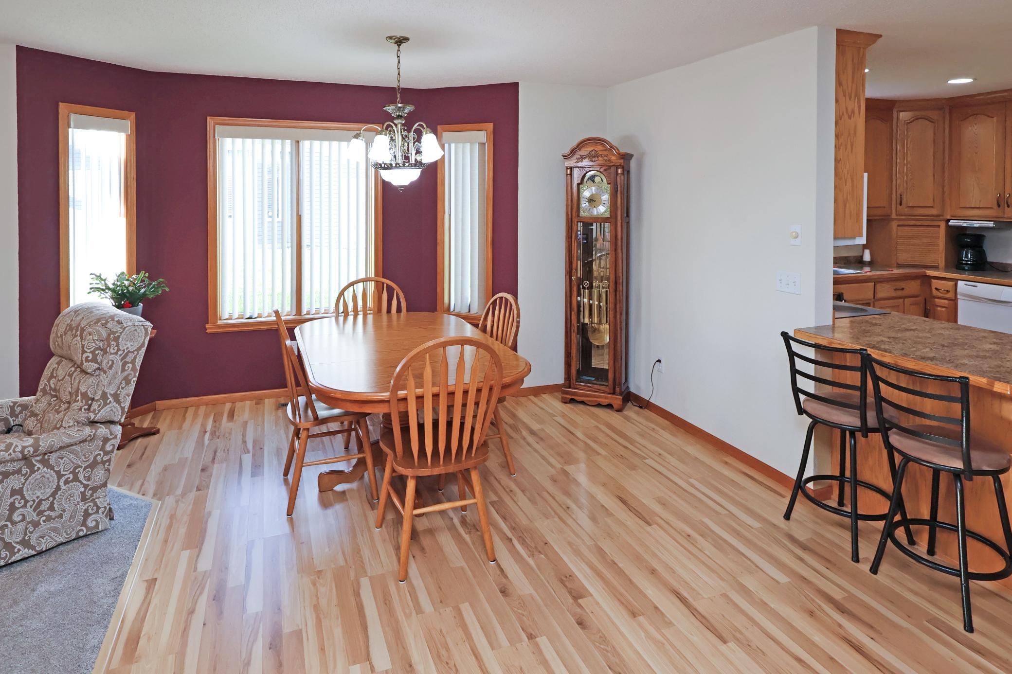 Lots of natural light in the dining area.