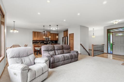 The large living room space leads you in from the front foyer area.