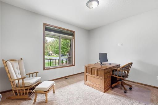 The second bedroom is currently being used as an office.