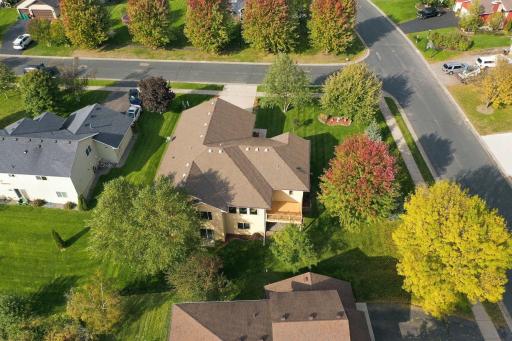 Another aerial from the back of the home