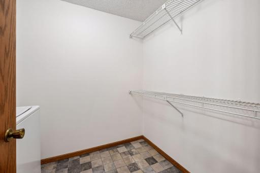 Plenty of extra room for storage in the laundry room.