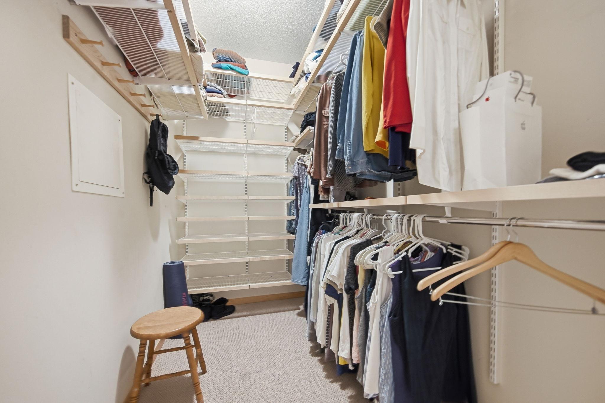 Primary walkin closet