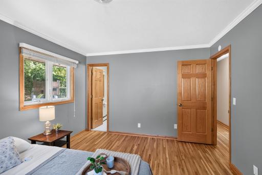 Solid six-panel doors throughout this home bring a sense of quality and character to every space.