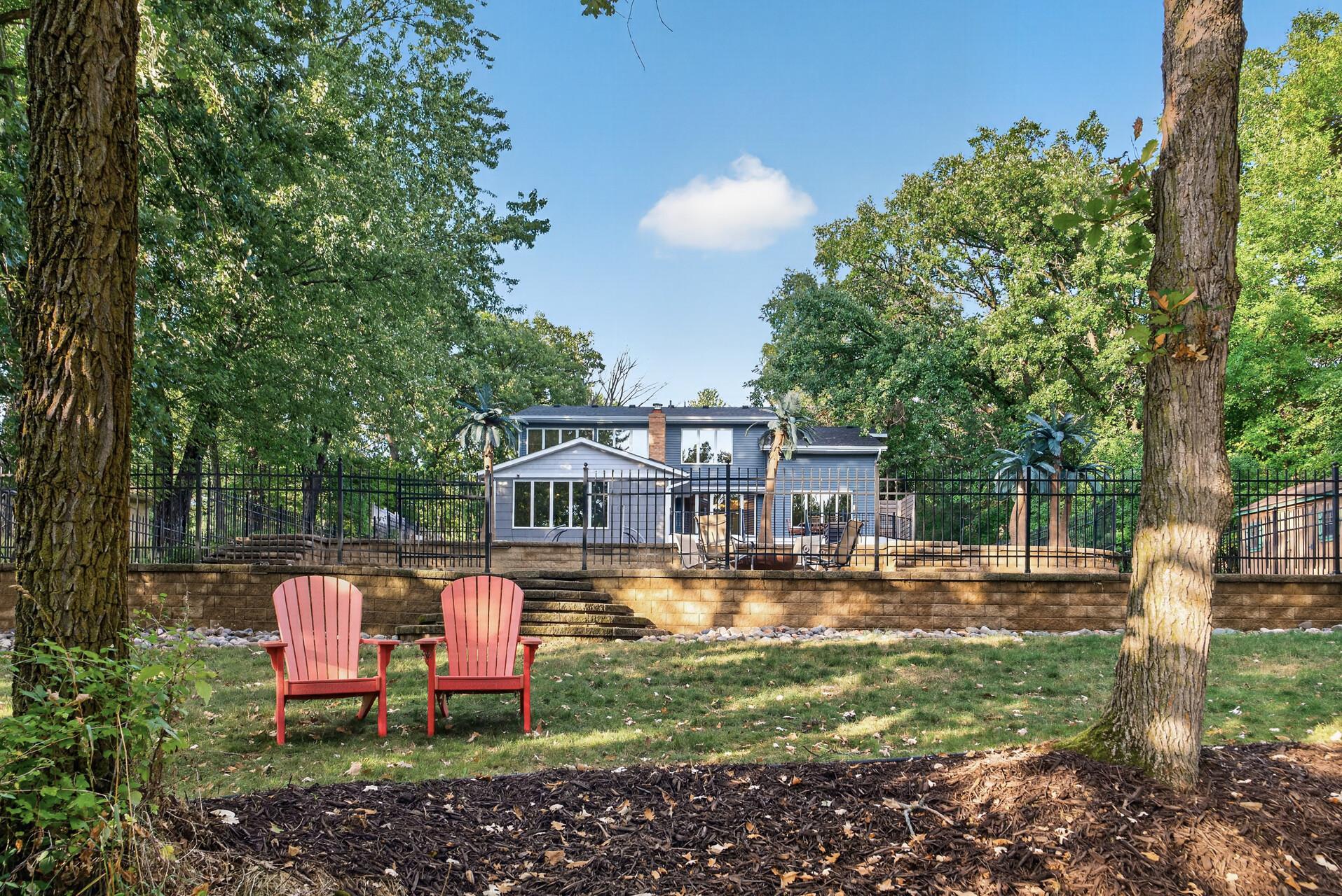 Welcome Home! View of backyard from River