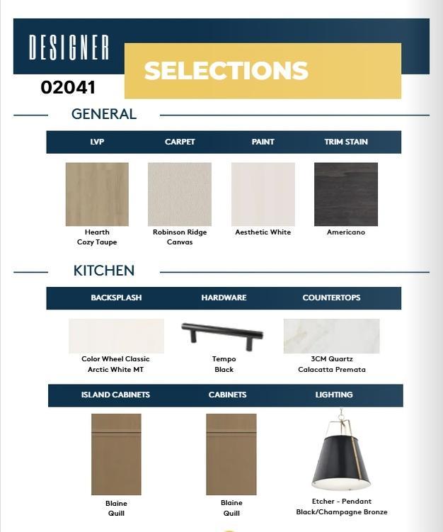 Finish Selections