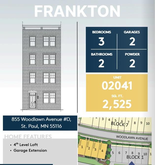 4th Story Loft with Terrace and Extendeded 2 Car Garage option which also gives you a rear terrace on 2nd level.