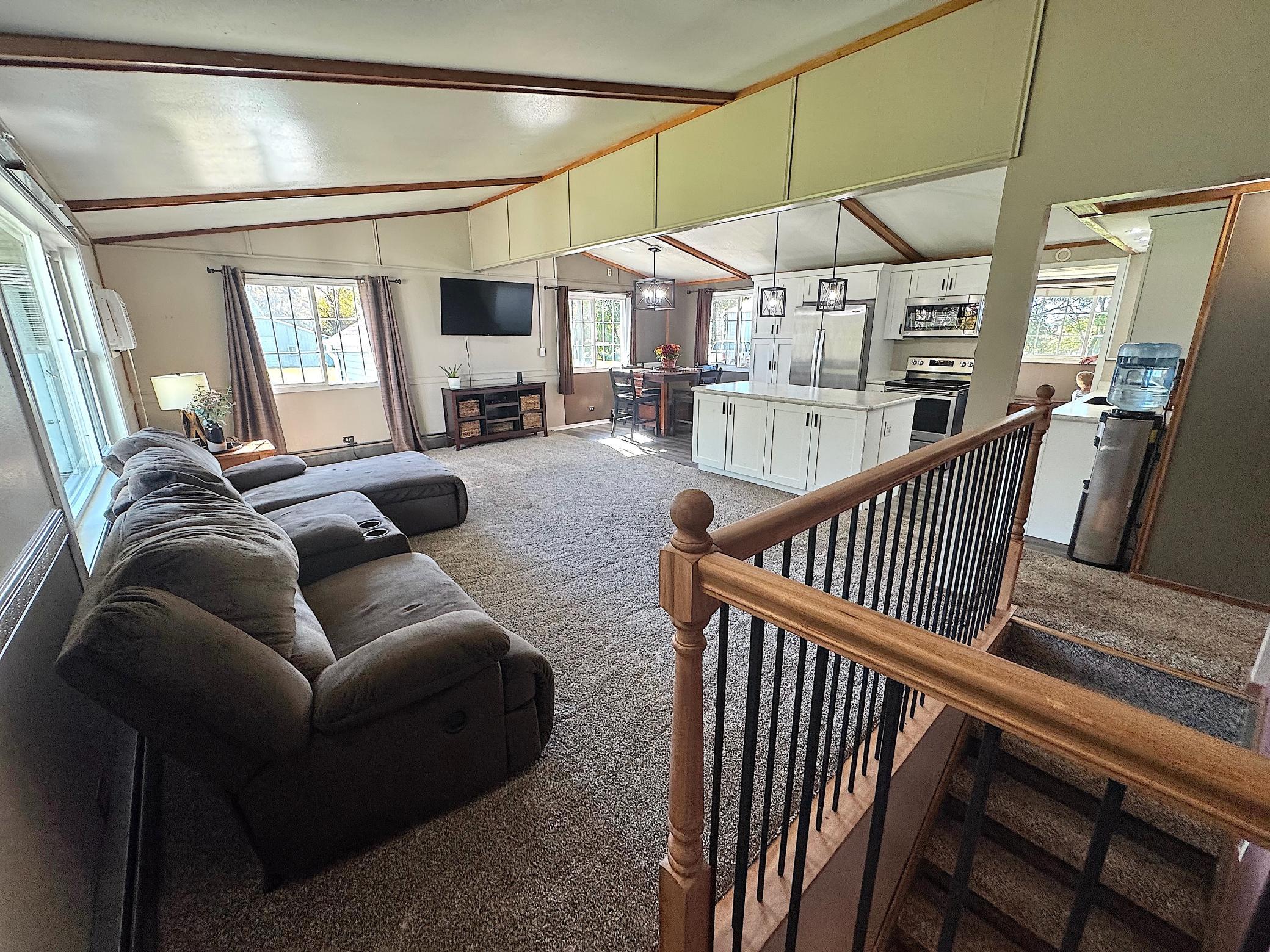 Living room to kitchen & dining area