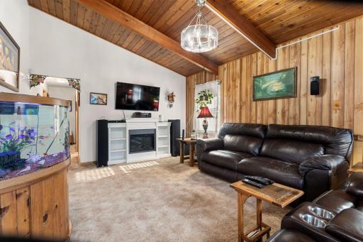 VAULTED CEILING in living room