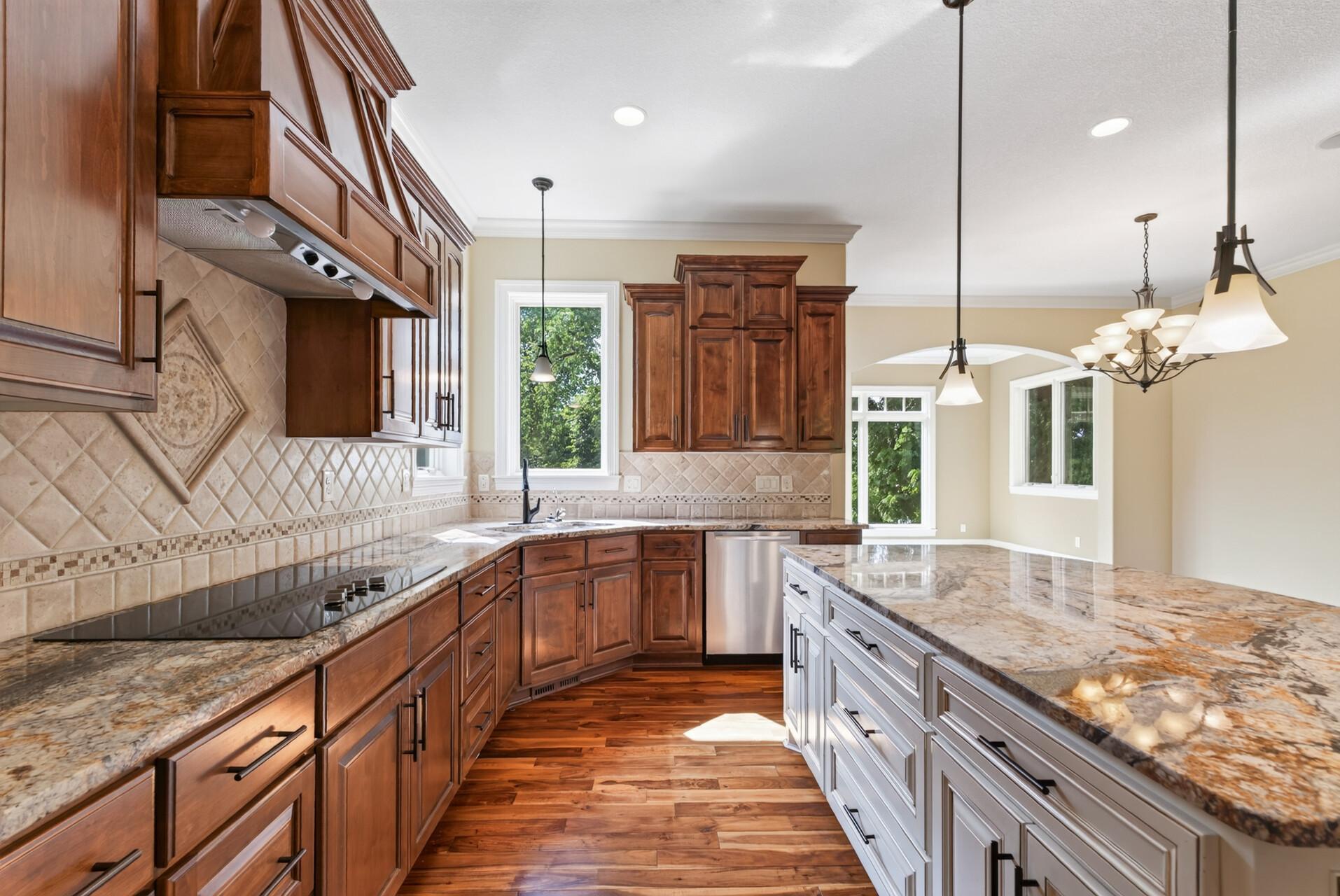 A kitchen with the scale, quality and thoughtful details expected in a builder’s own residence.
