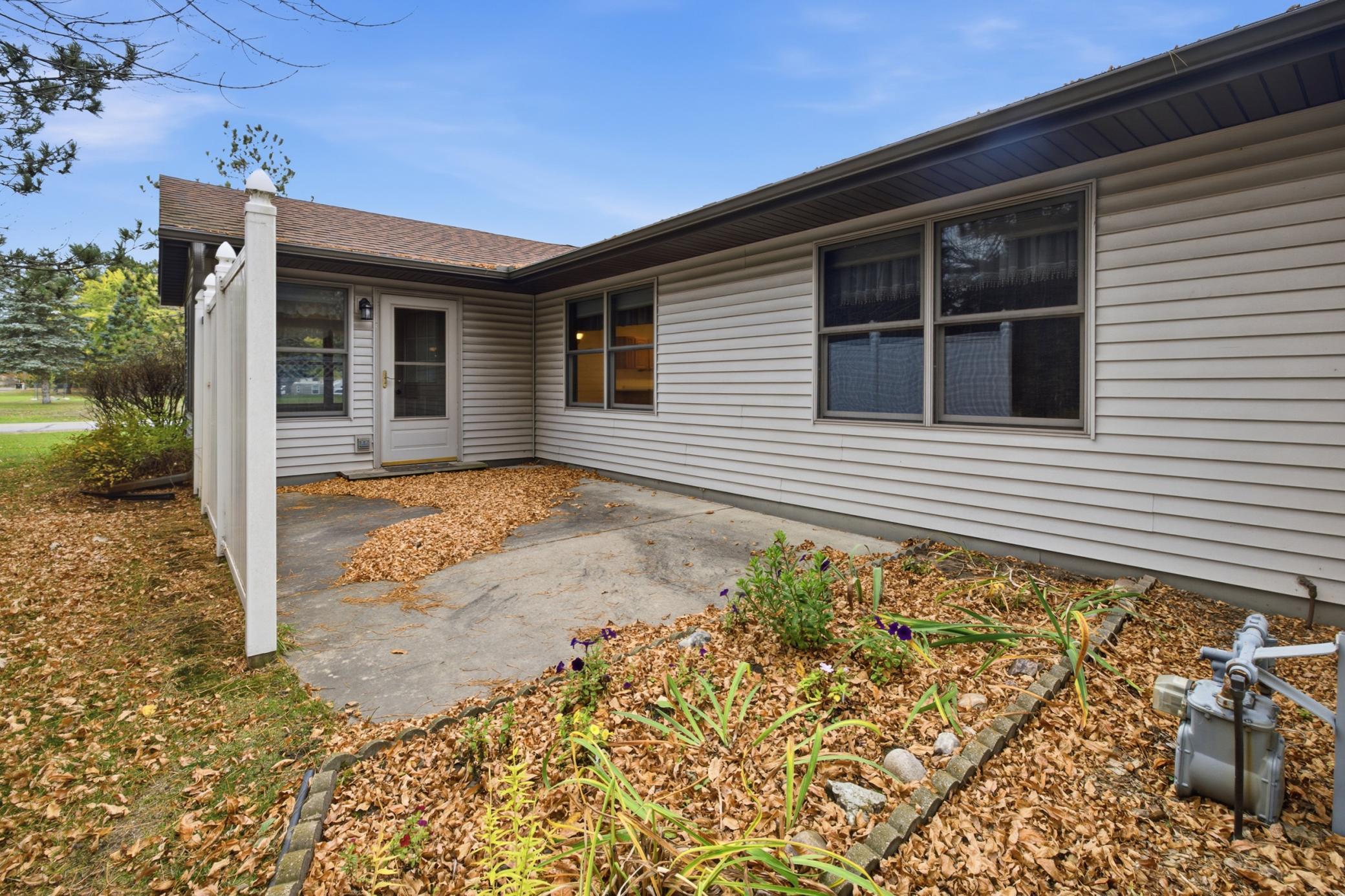 Patio with privacy fence