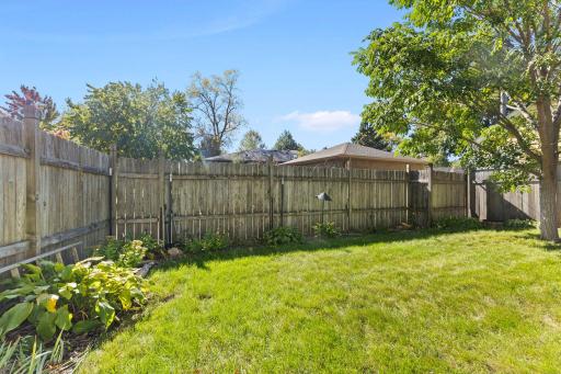 Privacy Fenced in Back Yard