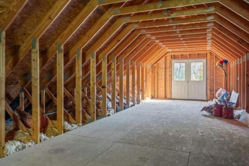 Above Garage loft space, finish it off with a deck and porch to make a great additional hangout spot!