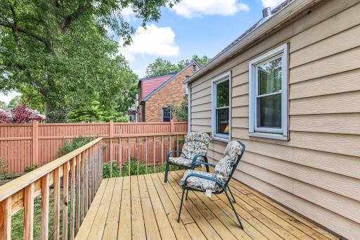 Back deck is a great place to relax on summer nights