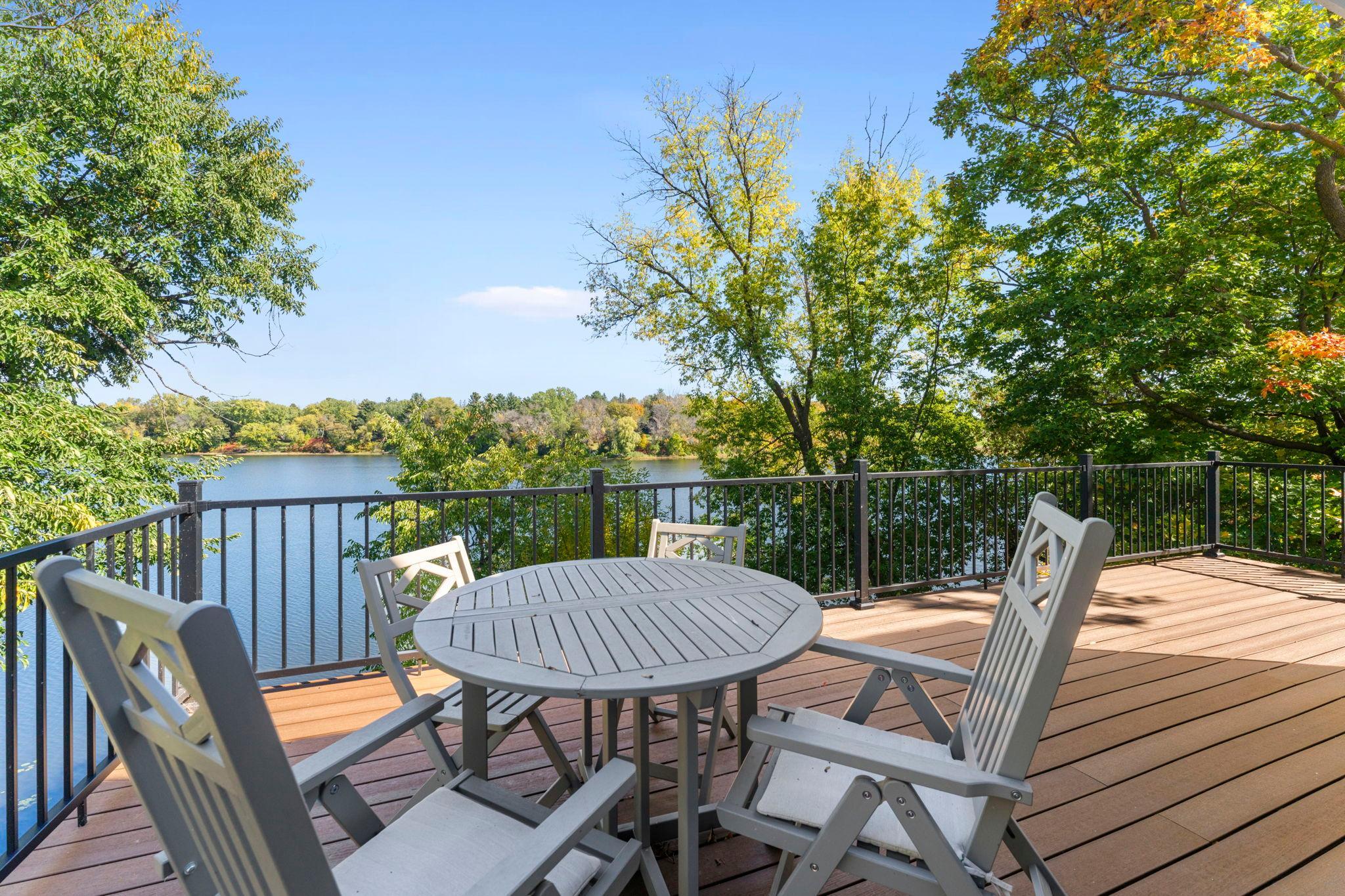 Brand new deck overlooking the lake