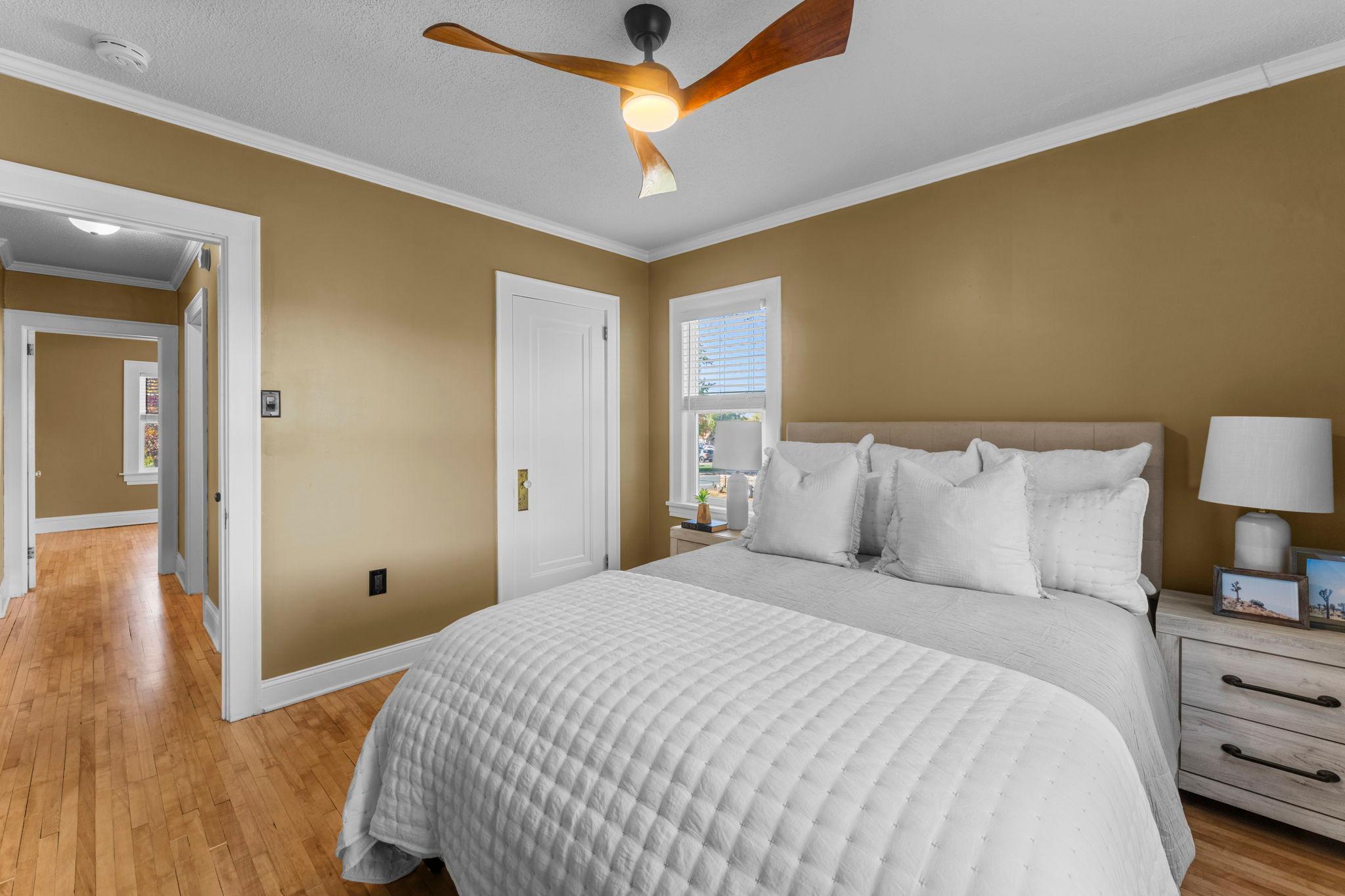 One of two main floor bedrooms