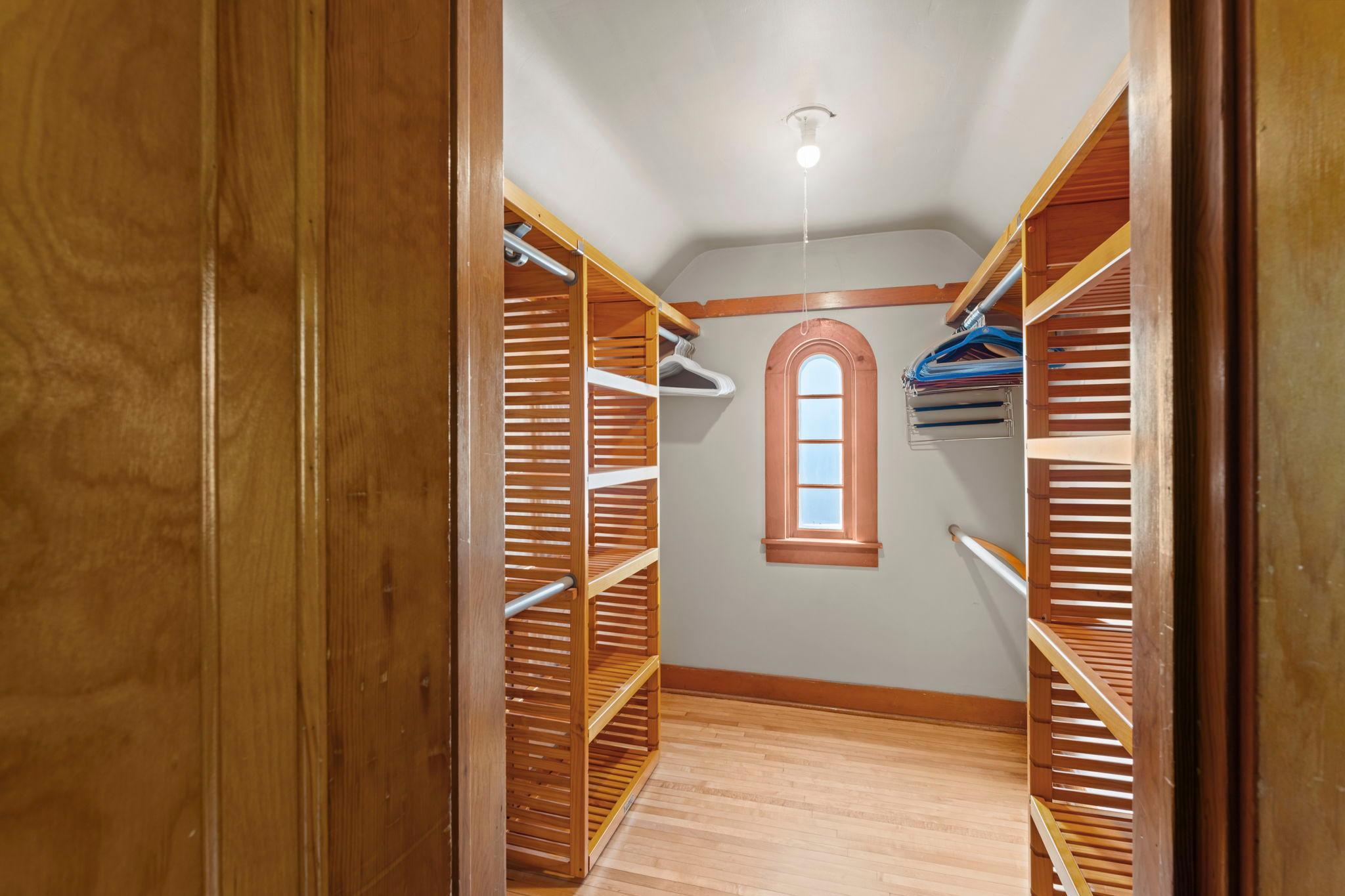 Walk-in closet off bedroom #3
