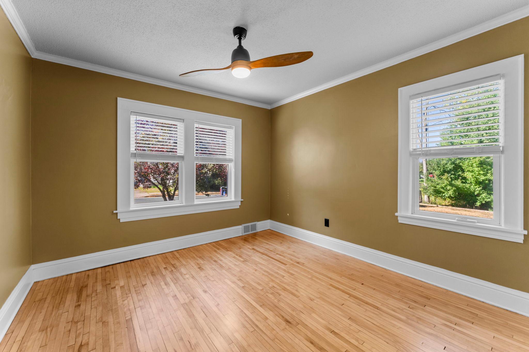 Second main floor bedroom - view of N Center Lake across the street!