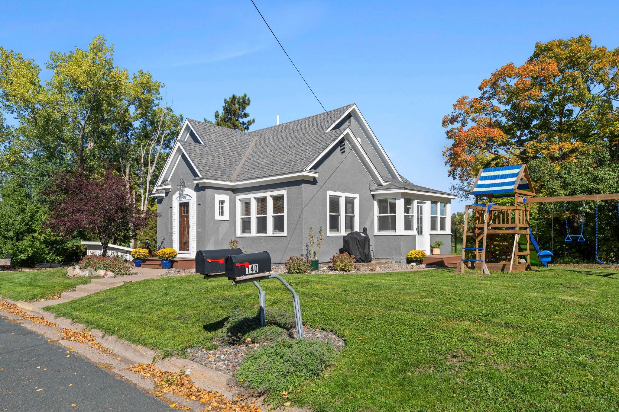 Side view of the home with porch
