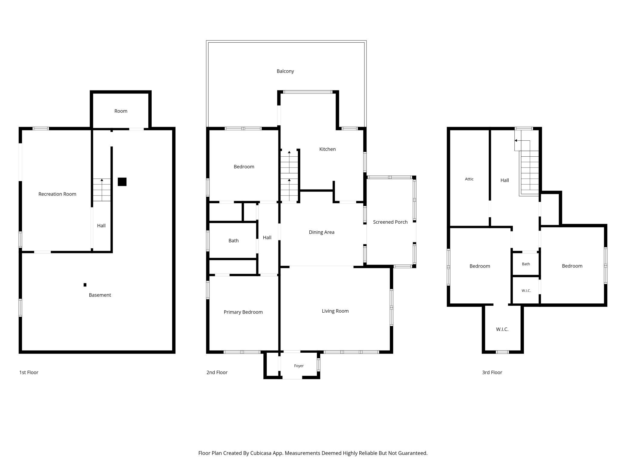 Floorplans all 3 floors