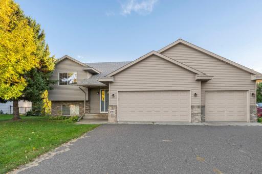 This stylish multilevel home is spacious and updated throughout.