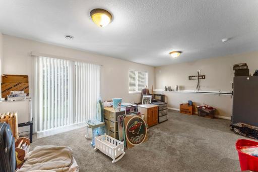 The massive 'walkout' family room is 19' by 14'.