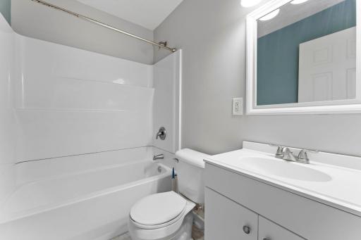 The lower level bath is also a 'full bathroom'.