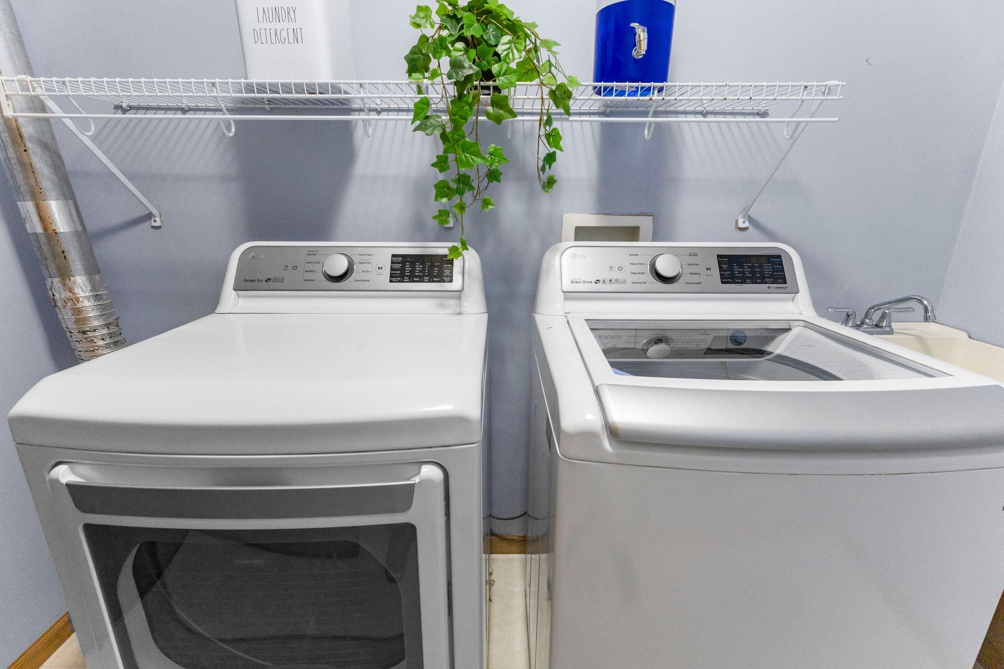 Laundry on lower level