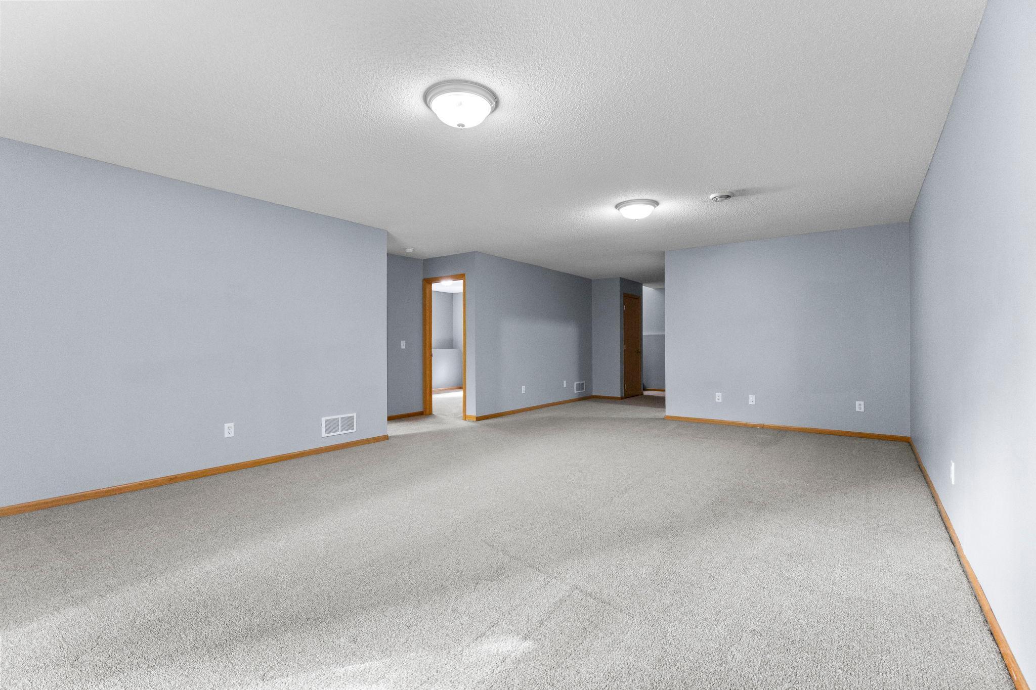 2 bedrooms and a full bath in lower level