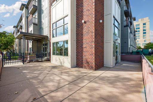 Private outdoor patio connected to the community room, providing additional space to gather and enjoy the outdoors.