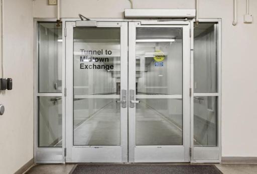 Direct tunnel connection to Midtown Exchange provides convenient indoor access, especially appreciated during Minnesota winters.