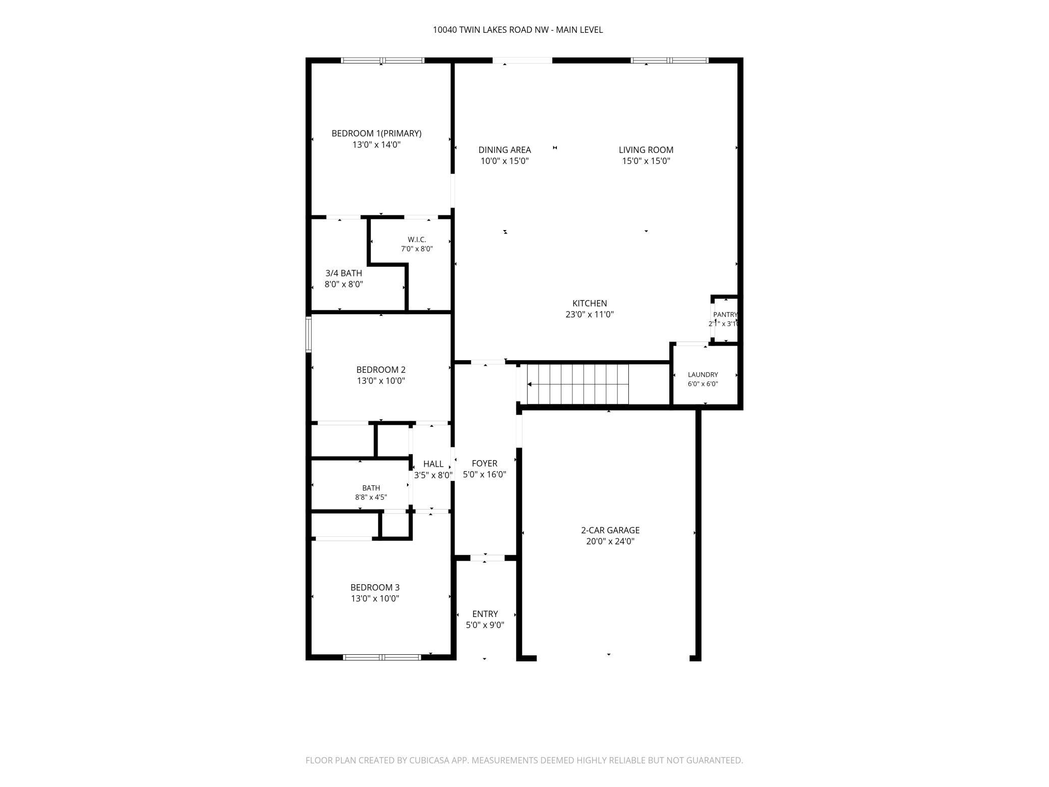 Main Level Floor Plan