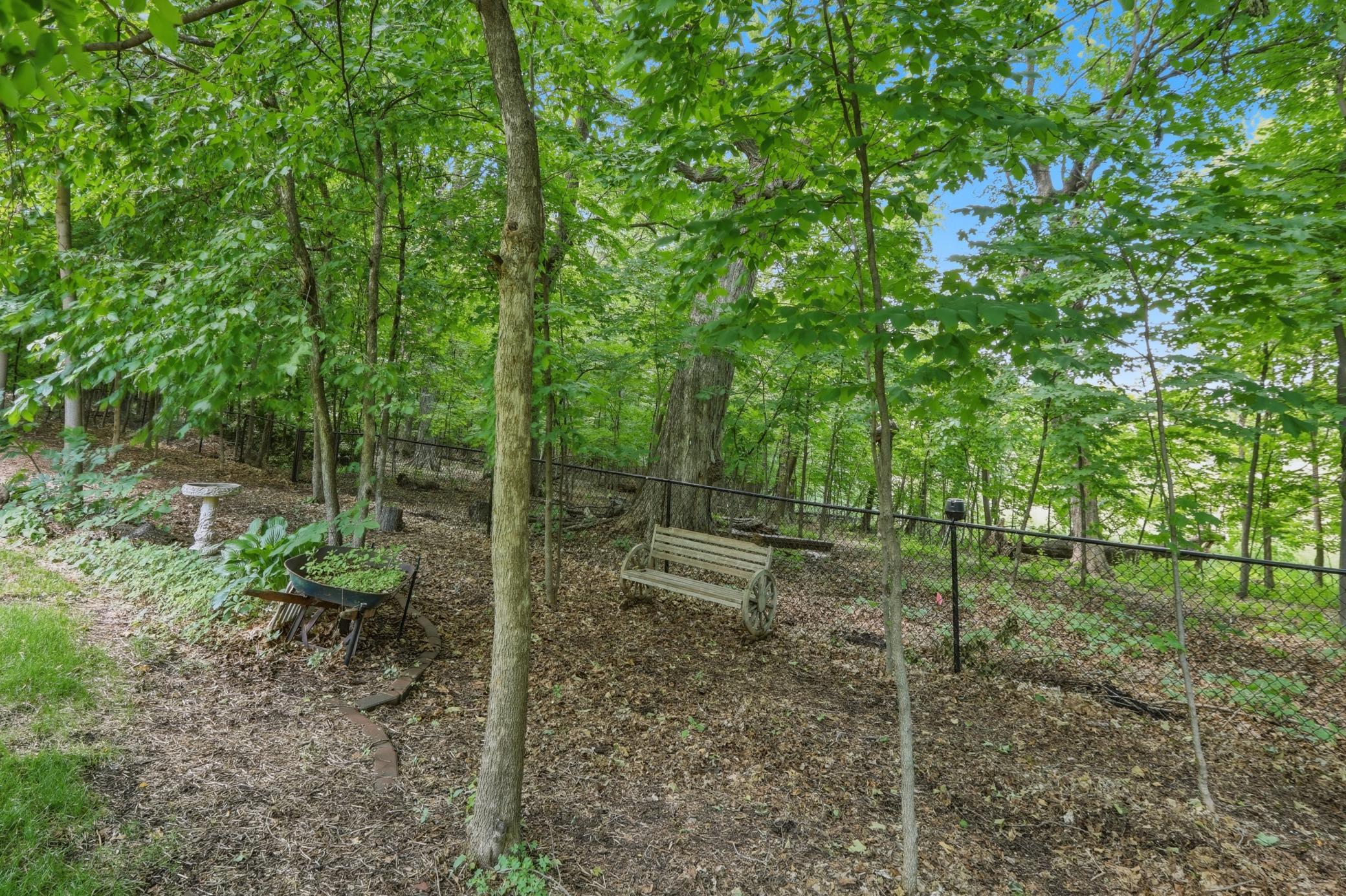 Partially Fenced Area in Backyard