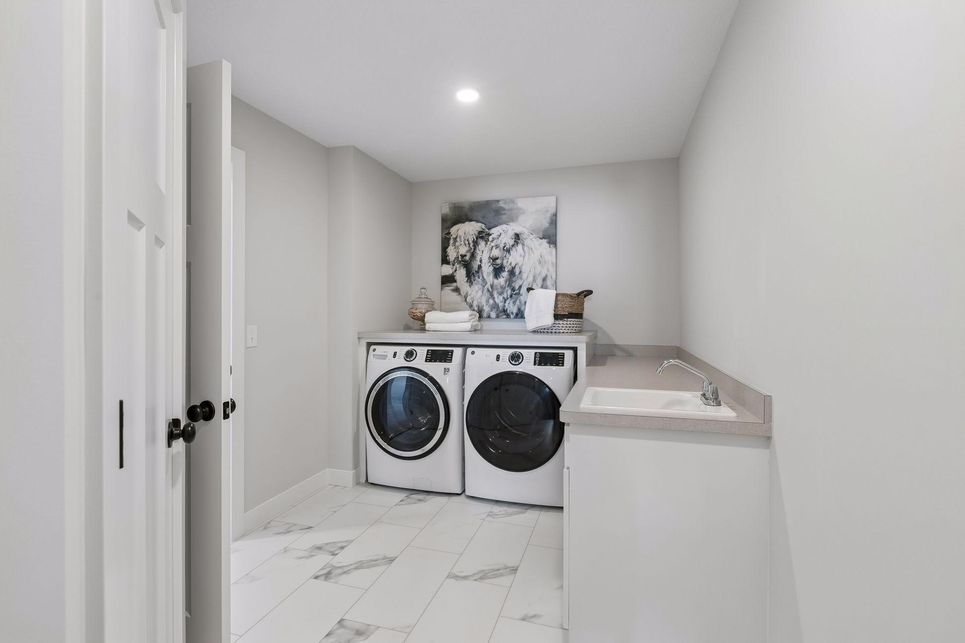 Having the laundry room near all the upper level bedrooms makes laundry day a little bit easier.