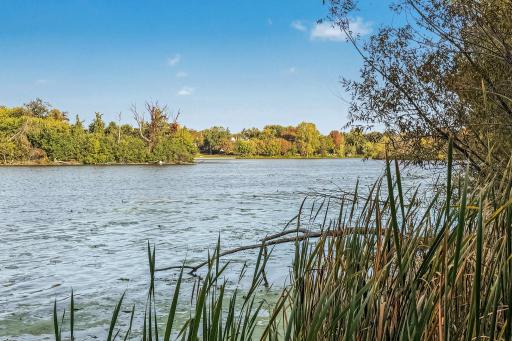 Walk from your cozy place to another quiet place by the lake.