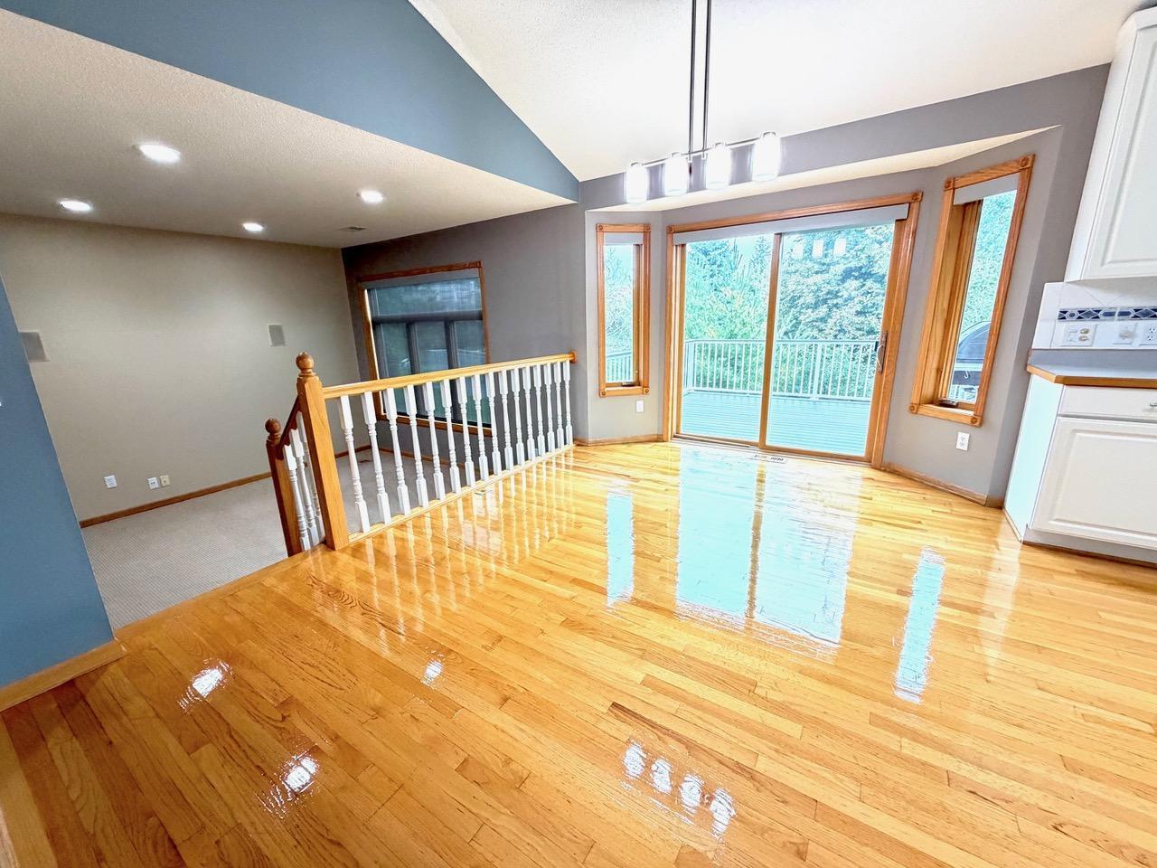 Refinished Hardwood Floors in Kitchen / Dining Room Area