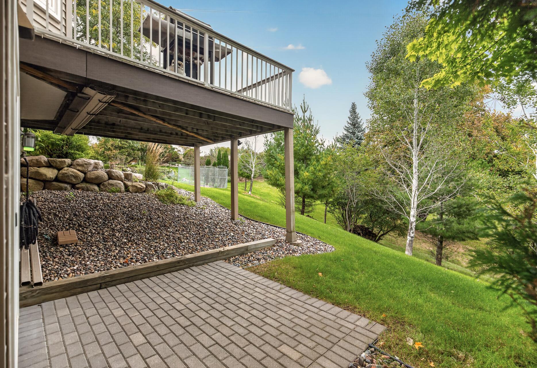 Stone Patio off of Lower Level Walkout