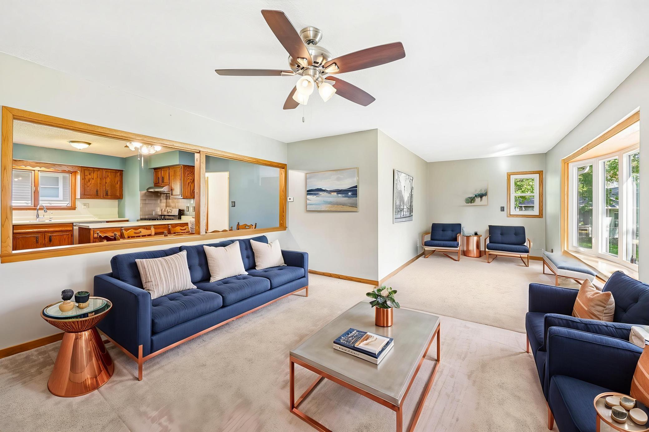 Living room (Virtually staged)