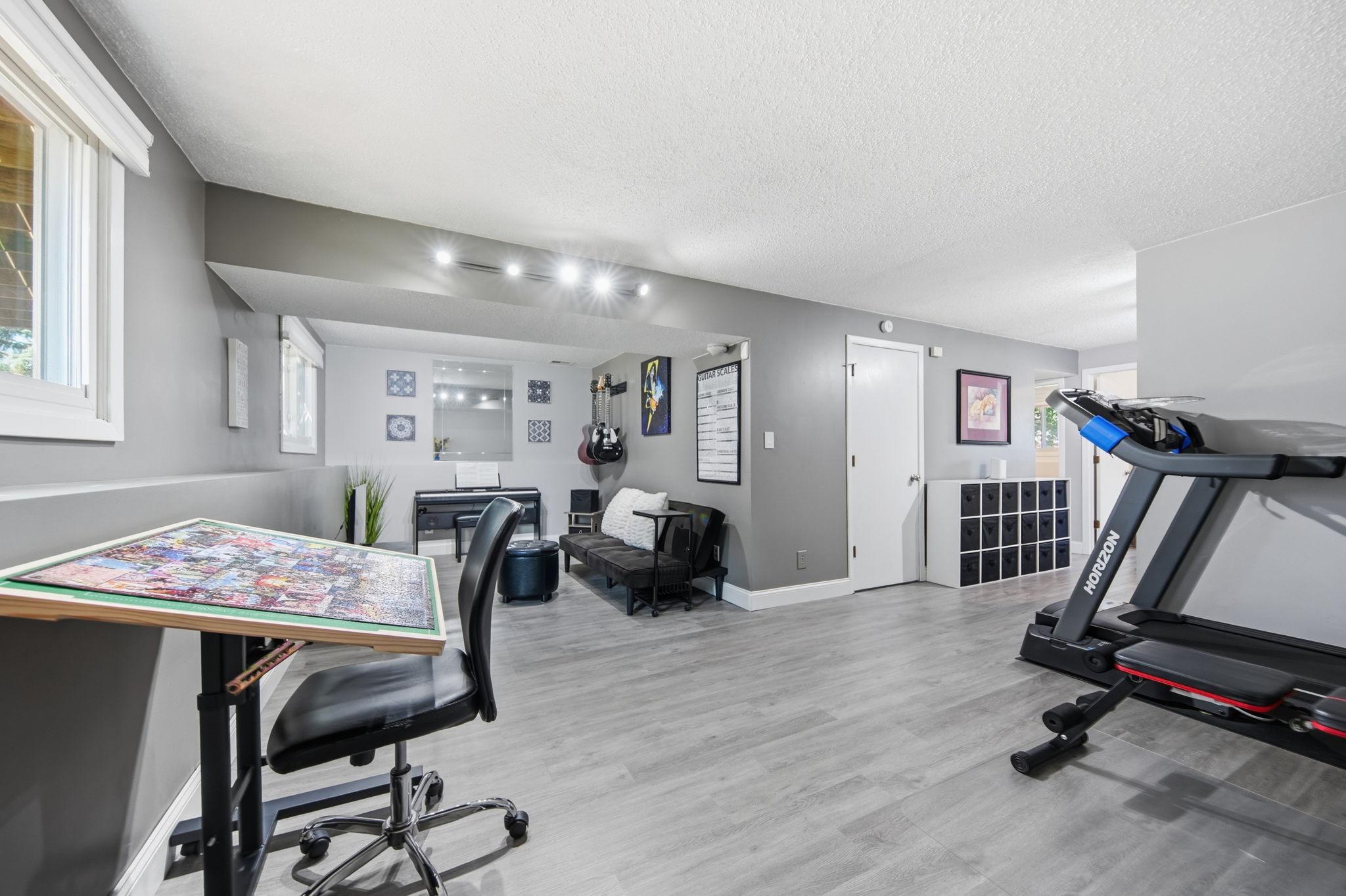 Spacious and open lower level.